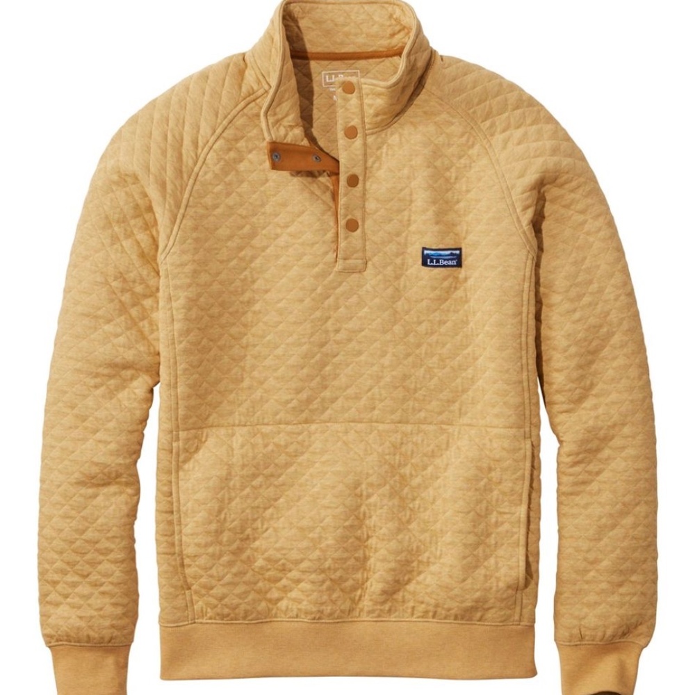 LL Bean men’s‎ Quilted Sweatshirt, Mockneck NWOT